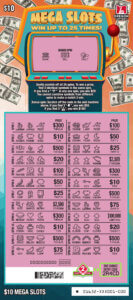 Mega Slots ticket uncovered view